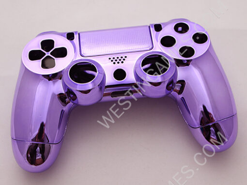 Mirror Chrome Housing Shell Case Replacement for PS4 Dualshock 4 Controller - Purple - Image 4