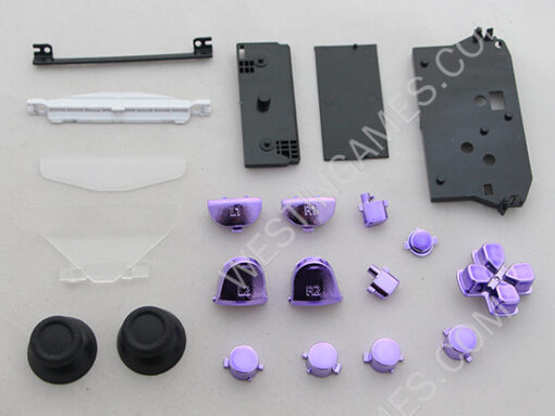 Mirror Chrome Housing Shell Case Replacement for PS4 Dualshock 4 Controller - Purple - Image 6