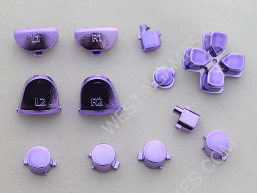 Mirror Chrome Housing Shell Case Replacement for PS4 Dualshock 4 Controller - Purple - Image 7