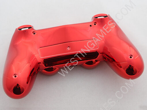 Mirror Chrome Housing Shell Case Replacement for PS4 Dualshock 4 Controller - Red - Image 3