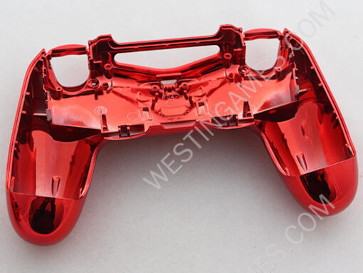 Mirror Chrome Housing Shell Case Replacement for PS4 Dualshock 4 Controller - Red - Image 4