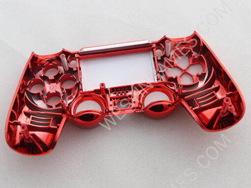 Mirror Chrome Housing Shell Case Replacement for PS4 Dualshock 4 Controller - Red - Image 6