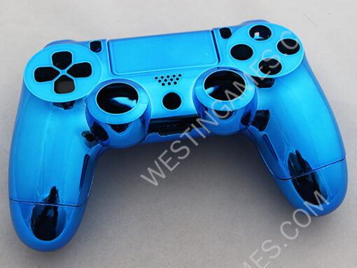 Mirror Chrome Housing Shell Case Replacement for PS4 Dualshock 4 Controller - Blue - Image 2
