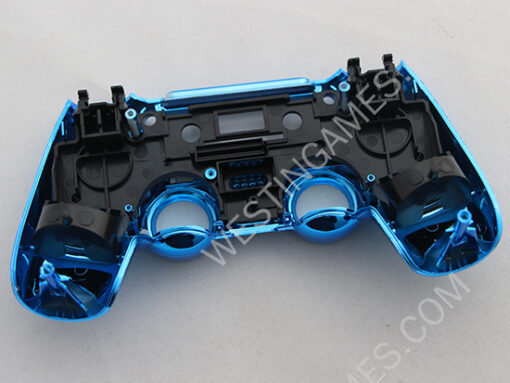 Mirror Chrome Housing Shell Case Replacement for PS4 Dualshock 4 Controller - Blue - Image 5