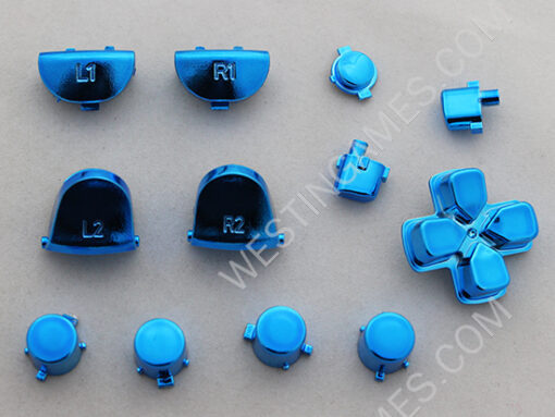 Mirror Chrome Housing Shell Case Replacement for PS4 Dualshock 4 Controller - Blue - Image 8