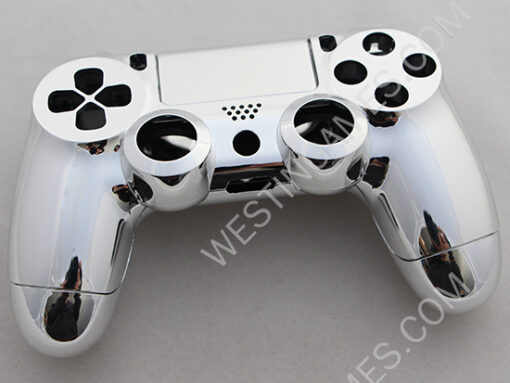 Mirror Chrome Housing Shell Case Replacement for PS4 Dualshock 4 Controller - Silver - Image 2