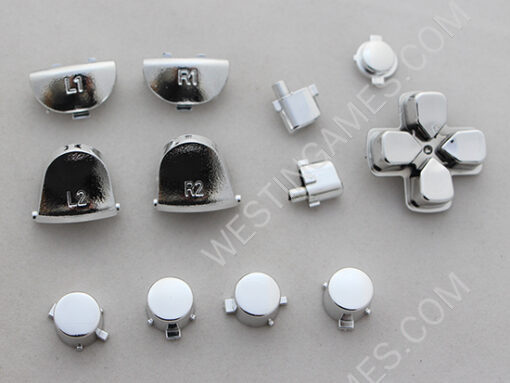 Mirror Chrome Housing Shell Case Replacement for PS4 Dualshock 4 Controller - Silver - Image 8