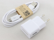 OEM EU AC Wall Power Charger Adapter + USB Sync Data Cable for Samsung Galaxy S3 I9300 - White (A+)