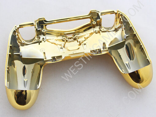 Mirror Chrome Housing Shell Case Replacement for PS4 Dualshock 4 Controller - Gold - Image 2