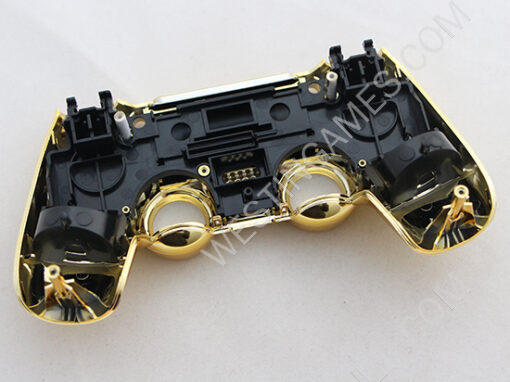 Mirror Chrome Housing Shell Case Replacement for PS4 Dualshock 4 Controller - Gold - Image 3