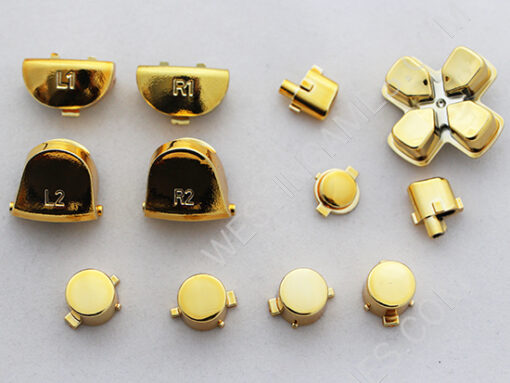 Mirror Chrome Housing Shell Case Replacement for PS4 Dualshock 4 Controller - Gold - Image 8