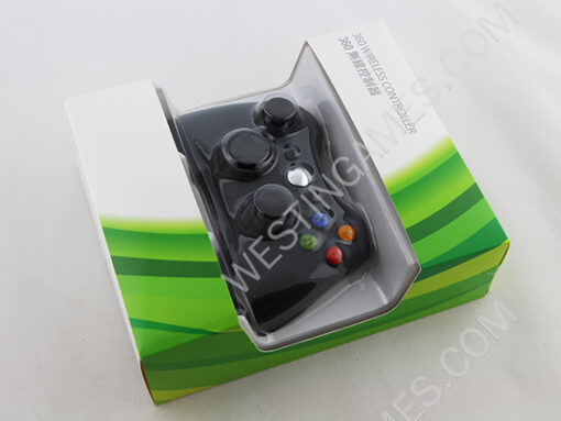 2-in-1 2.4g Wireless Controller with Receiver for XBOX 360 and PC Computer - Black