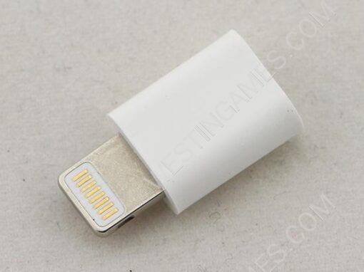 Micro USB to Lightning Charge and Data Adaptor Converter For iPhone 5 /5C /5S - White (OEM A) - Image 2