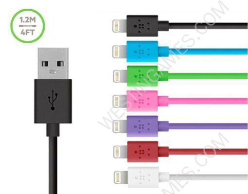 1.2m Belkin Lightning Charging Data Sync Cable for iPhone 5/5S iPad Mini - 6 Colors - Image 9