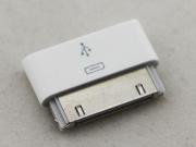 Micro to 30Pin Connector Cable-Free Adapter for iPhone 4/4S iPad2/3 -White (OEM A+)