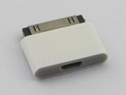 Micro to 30Pin Connector Cable-Free Adapter for iPhone 4/4S iPad2/3 -White