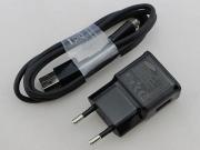 Original EU AC Wall Power Charger Adapter + USB Sync Data Cable for Samsung Galaxy S3 I9300 - Black