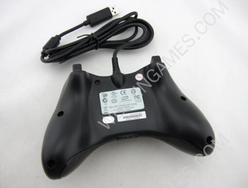 Wired Controller Gampad with Red Packing for XBOX 360 and Windows PC - Black - Image 4