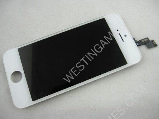 Replacement Full LCD Screen Display + Touch Digitizer Assembly for iPhone 5S - White (OEM A+)