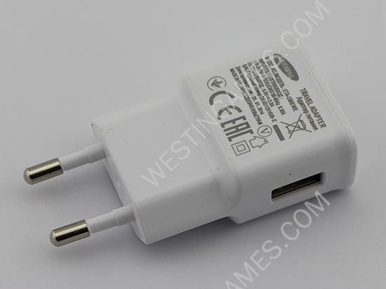 Original 1A EU AC Adapter Wall Travel Charger for Samsung Galaxy S3 I9300 SIII - White