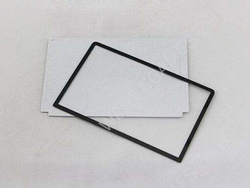 Replacement Top Surface Glass with Gasket Sticker for 3DS XL/LL - Black