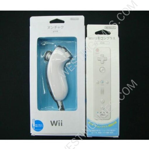 2in1 Wireless Remote Controller Built-in Motion Plus with Nunchuk Controller for WII / WII U - White