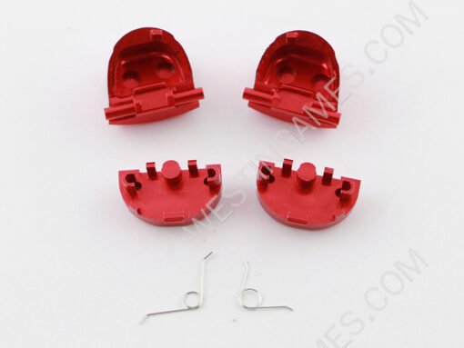 Metal R1L1 and R2L2 Triggers Button Kits with Springs for PS4 Controller JDM-001/010/020 - Red - Image 2