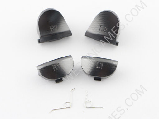 Metal R1L1 and R2L2 Triggers Button Kits with Springs for PS4 Controller JDM-001/010/020 - Grey