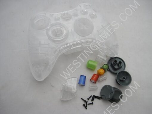 Replacement Housing Shell Case Transparent Clear for XBOX360 Wireless Controller