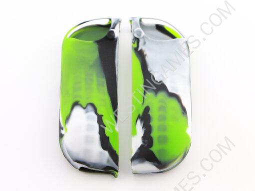 Protective Anti-Slip Soft Camo Silicone Skin Case Set for NS switch Joy-Con Controller - Green - Image 2
