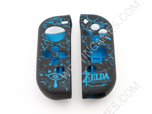 Protective Anti-Slip Soft Zelda Silicone Skin Case for NS switch Joy-Con Controller - Black/Blue