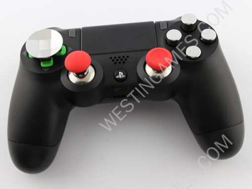 31Pcs Metal Swap Thumsticks Grip D-Pad and ABXY Button Set for all PS4 Controller - Red - Image 9