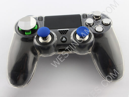 31Pcs Metal Swap Thumsticks Grip D-Pad and ABXY Button Set for all PS4 Controller - Blue - Image 9