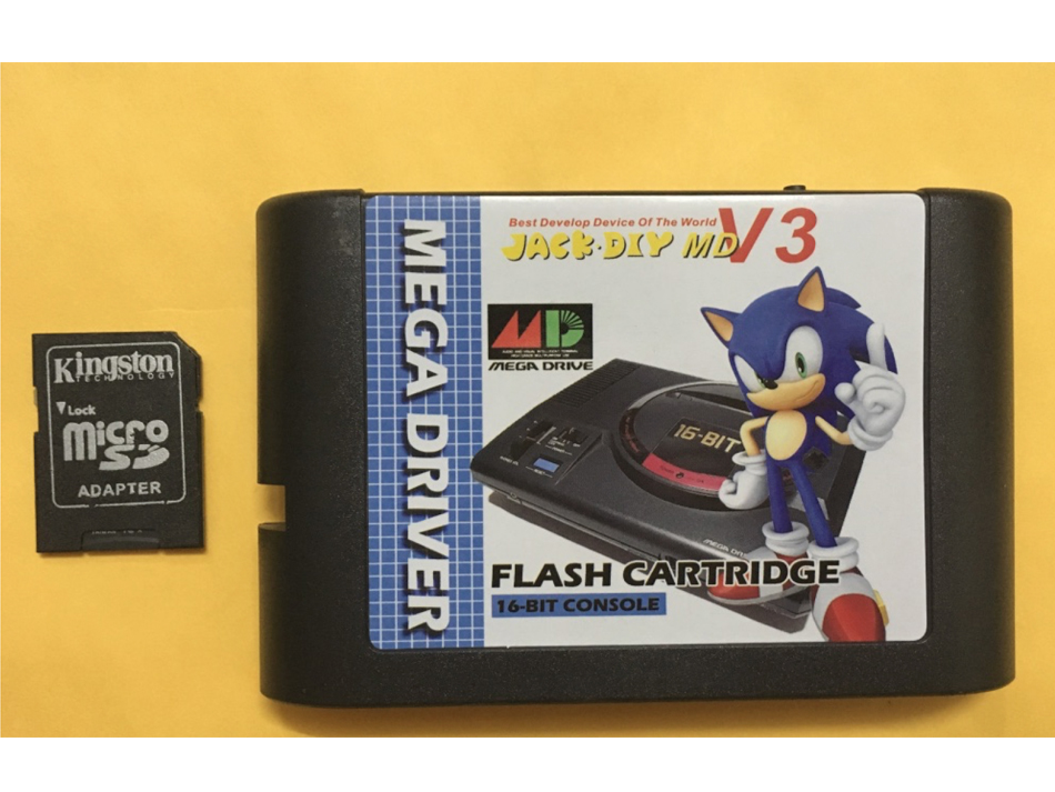 SEGA Genesis Mega Everdrive MD V3 Flash Card Cartridge with SD interface -  Westingames