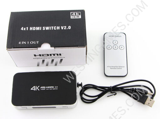 4in1 4K 3D ARC HDTV Pigtail Switch Adapter 2.0 with Remote for PS3 PS4 XBOXONE PC TV BOX Mac DVD VR