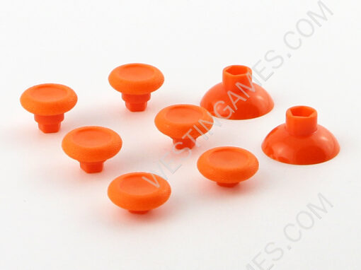 8in1 FPS Magic Removable Plastic Thumbstick Cap XBOX Shape for PS4 and XBOX ONE Controller - Orange - Image 2