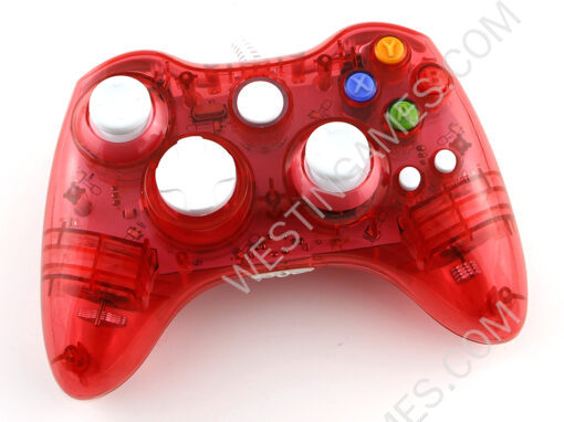 Transparent Clear USB Wired Controller with Afterglow LED Light for XBOX360 and PC - Image 3