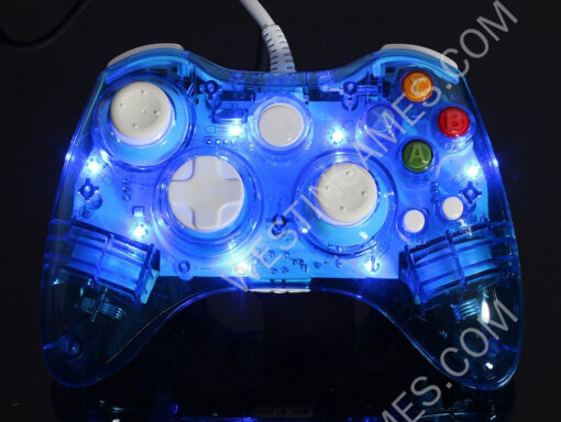 Transparent Clear USB Wired Controller with Afterglow LED Light for XBOX360 and PC - Image 9