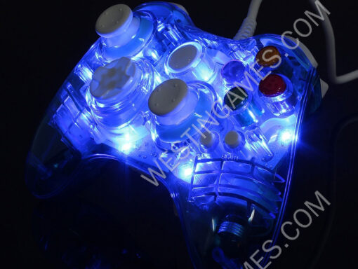 Transparent Clear USB Wired Controller with Afterglow LED Light for XBOX360 and PC - Image 10