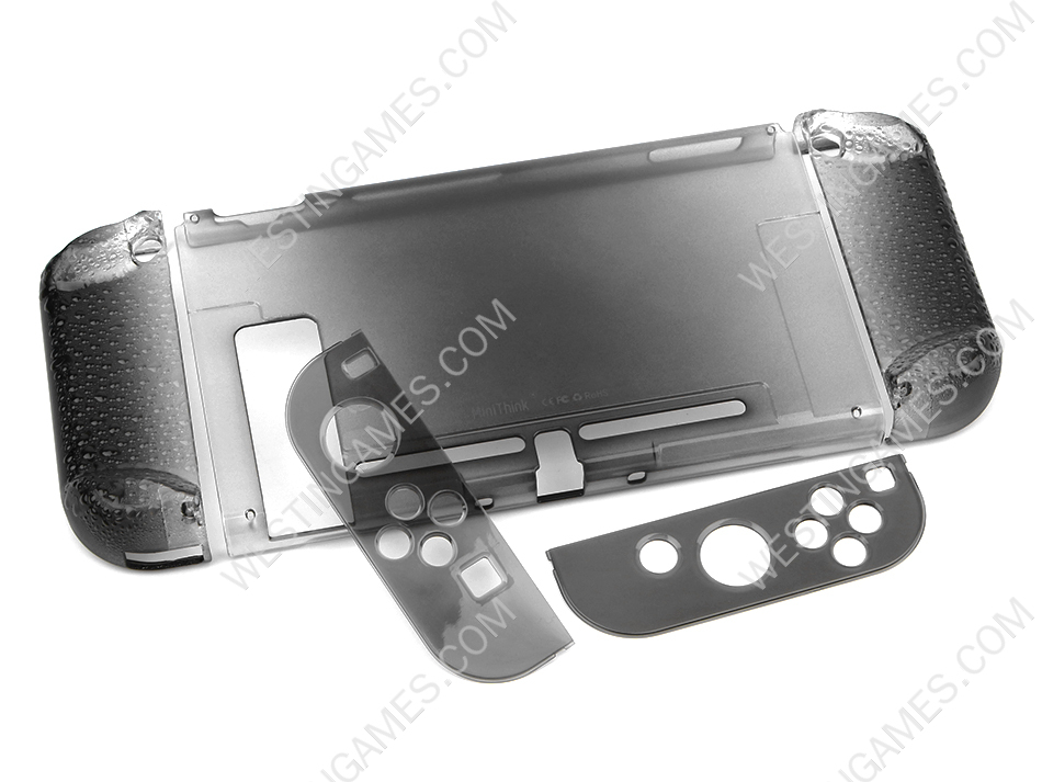 Minithink Upgrade 3in1 Complete Protective Cover Case Gradient Droplets for NS Switch - Black