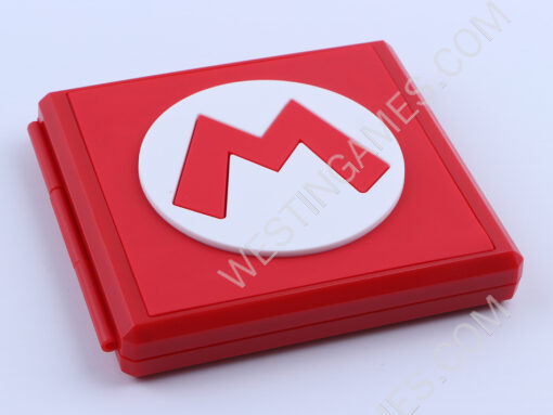 12 Slots Mario M Game Card Cartridge Storage Case Box for NS Switch - Red - Image 2