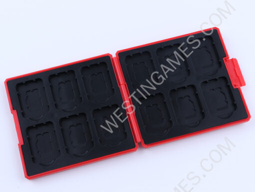 12 Slots Mario M Game Card Cartridge Storage Case Box for NS Switch - Red - Image 3