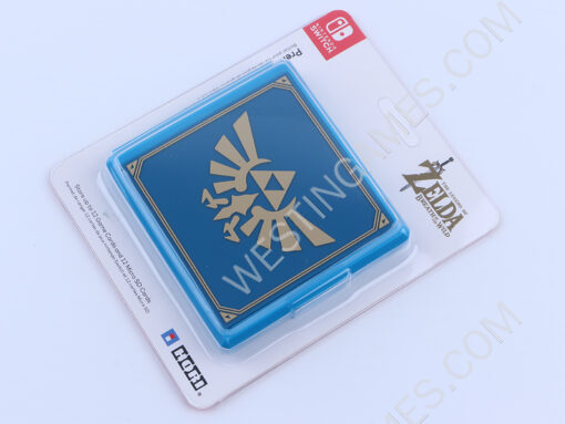 12 Slots Zelda Hylian Crest Game Card Cartridge Storage Case Box for NS Switch - Blue