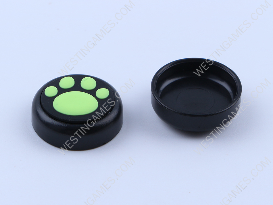Premium Cute Cat Claw Design Anti-slip Thumb Stick Grips Caps for Nintendo Switch Pro Green - Image 2