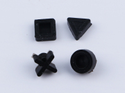 Replacement Rubber Feet Cover Cap Set for PS4 Pro Housing Shell - Black (4 Piece)