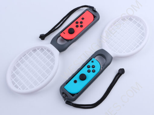 Tennis Racket Packeg Twin Pack for Switch Joycon Controller - Black - Image 3
