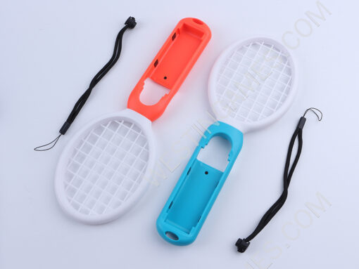 Tennis Racket Packeg Twin Pack for Switch Joycon Controller - Red/Blue - Image 2