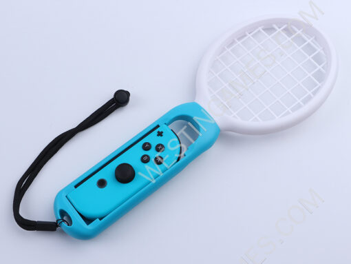 Tennis Racket Packeg Twin Pack for Switch Joycon Controller - Red/Blue - Image 4