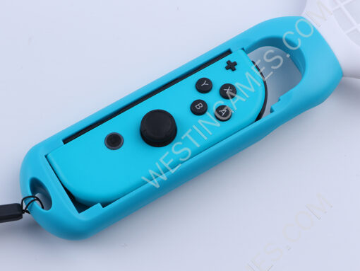 Tennis Racket Packeg Twin Pack for Switch Joycon Controller - Red/Blue - Image 6