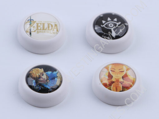 4x Zelda Thumb Grips PVC 3D Analog Caps Set For NS Switch Joycon Controller - Image 2